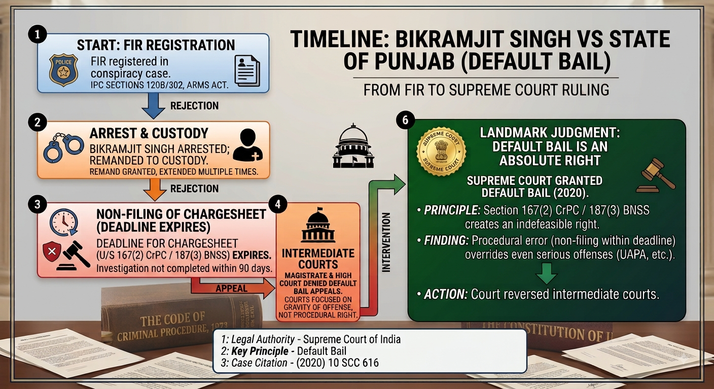 Bikramjit Singh vs State of Punjab: The Shocking Truth of Default Bail Rights