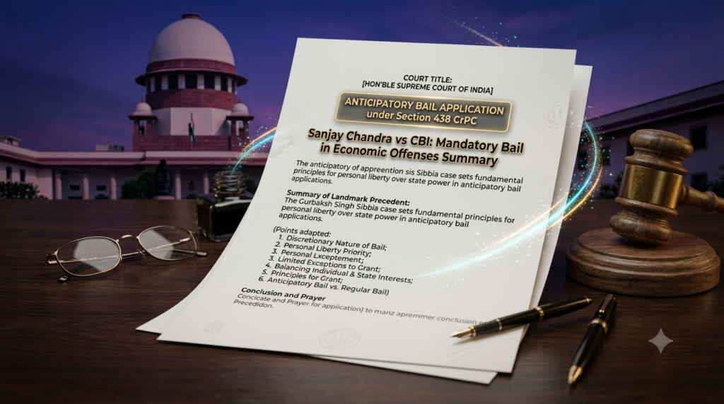 Sanjay Chandra vs CBI Supreme Court case summary on bail in economic offenses