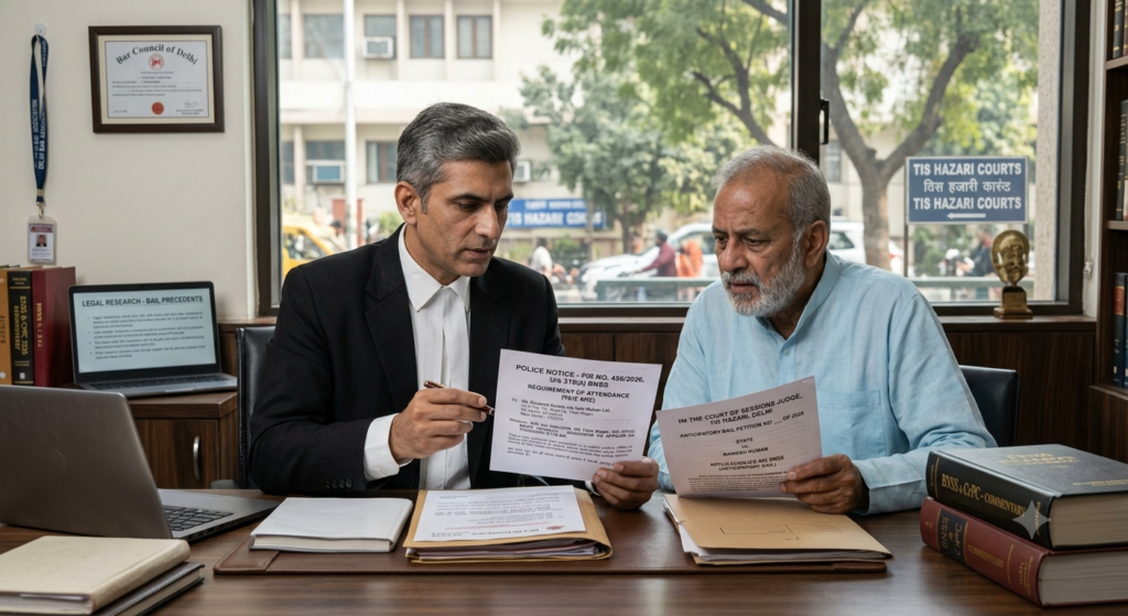 Consulting criminal lawyer after receiving police notice for anticipatory bail