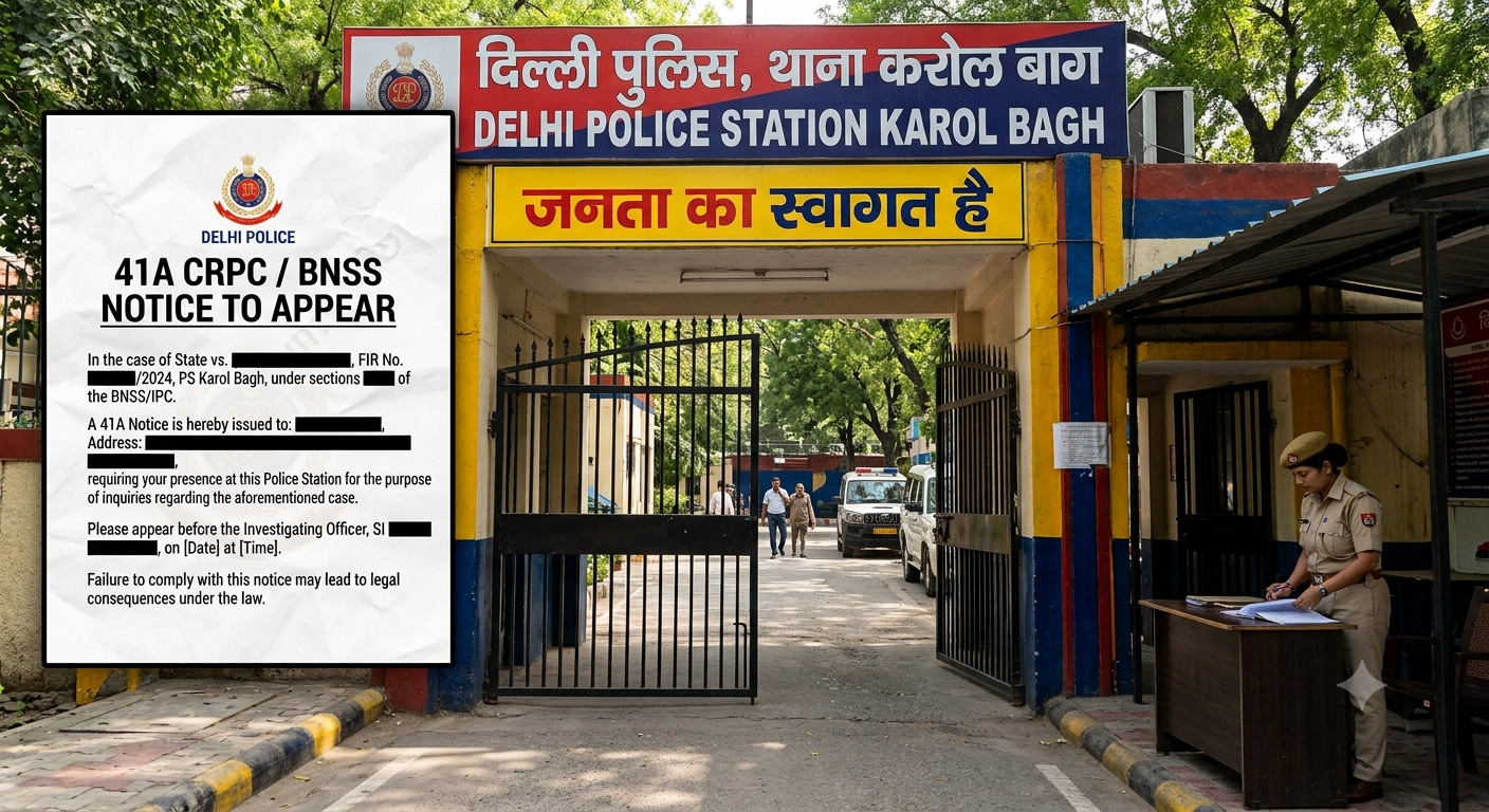 What Happens If You Ignore a 41A Notice from Delhi Police? Arrest Rules & BNSS Remedies