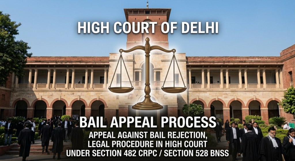 Appeal against bail rejection legal procedure in High Court
