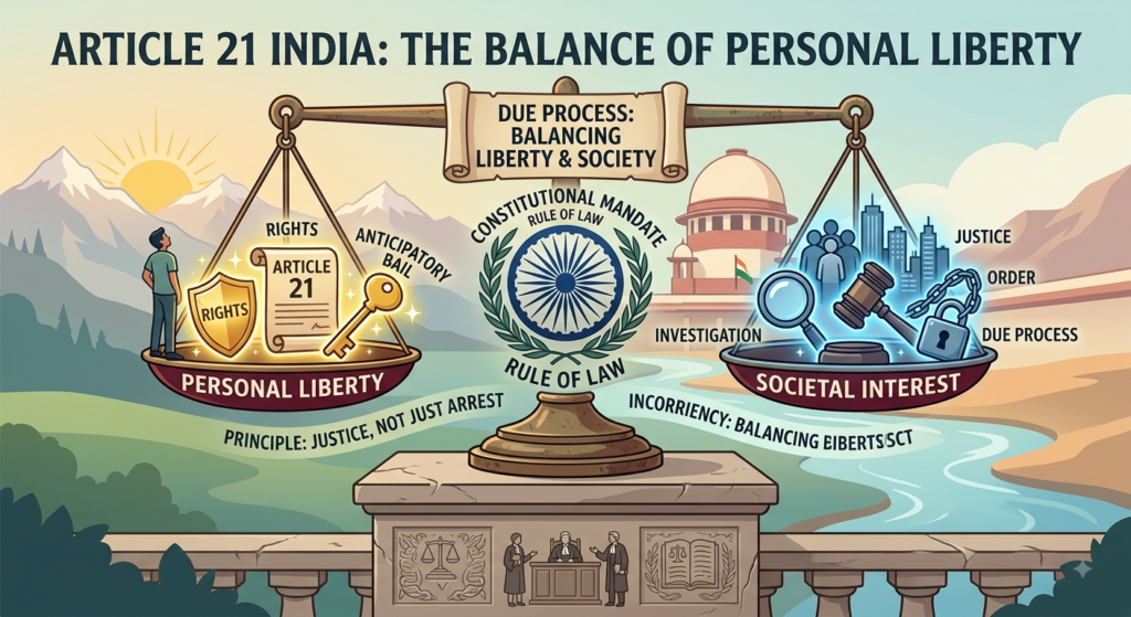 Article 21 personal liberty and anticipatory bail in India