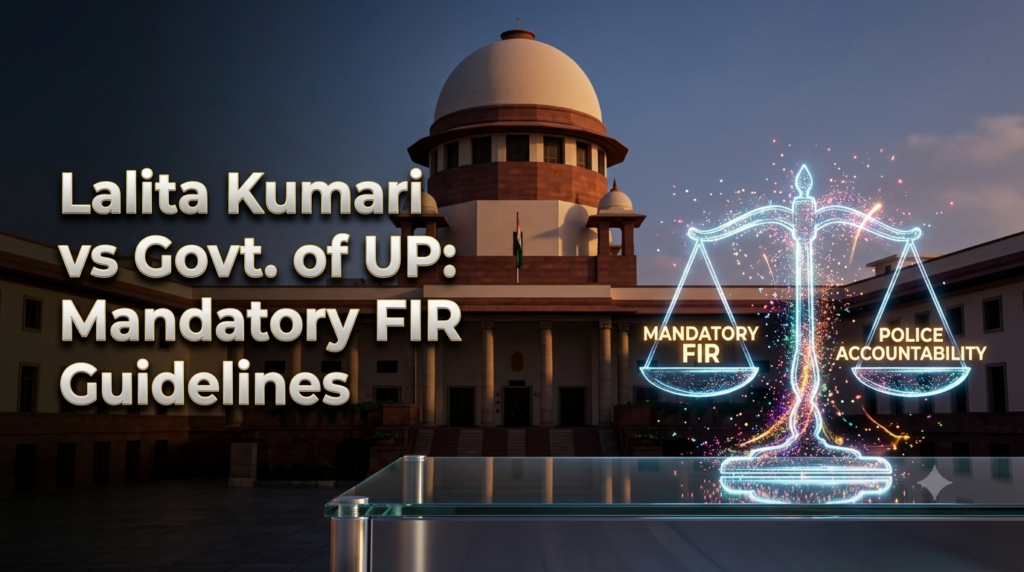 Supreme Court judgment on mandatory FIR in Lalita Kumari vs Government of UP