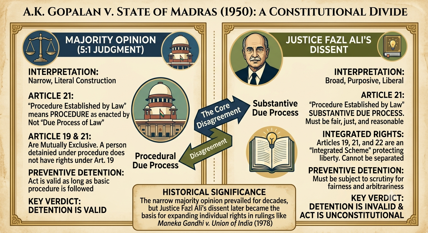A.K. Gopalan v. State of Madras: Landmark Judgment Analysis