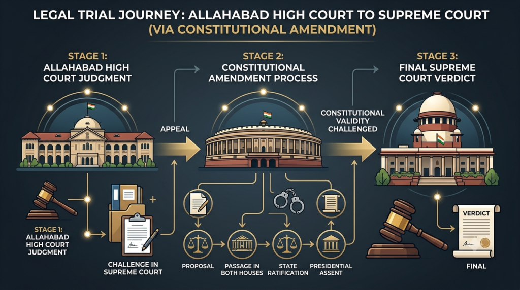 Indira Nehru Gandhi v. Raj Narain case summary flowchart